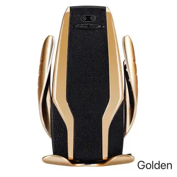 

S6 Car Wireless Charger Magic Clip Air Vent Holder Automatic Clamping Moblie Phone Stand Infrared Sensor Charger
