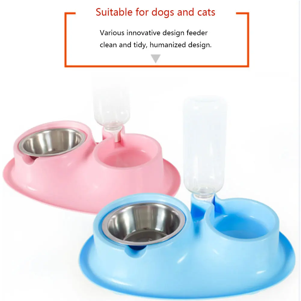 Stainless Steel Non Slip Splash Proof Pet Cat Bowl Dog Water Feeder Automatic Continuous Water Double 1 Stainless Steel Non Slip Splash Proof Pet Cat Bowl Dog Water Feeder Automatic Continuous Water Double 5