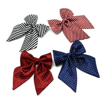 

15*11*4CM/5.9*4.33*1.57" Fashion Baby Uniform Stripe Bow Tie kids Girls Butterfly Bowtie Clothes Accessories Polyester Silk