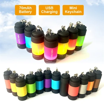 

LED Mini-Torch Flashlight 0.3W USB Rechargeable Powerful LED Torch Lamp Keychain Mini Torch Bright Light for Medical Camping