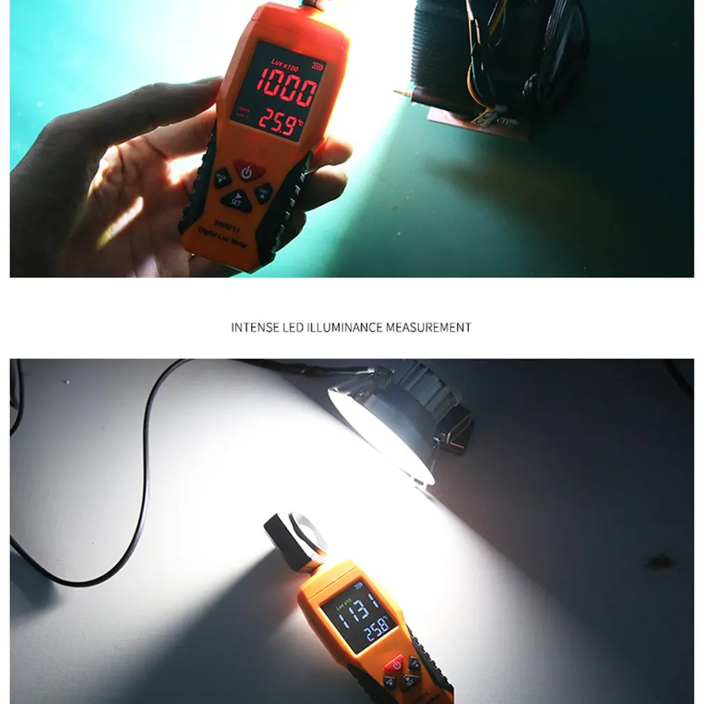 Цифровой Люксметр, светильник, люксометр, люминометр, фотометр Lux/FC, тестер температуры, спектрометр, спектрофотометр