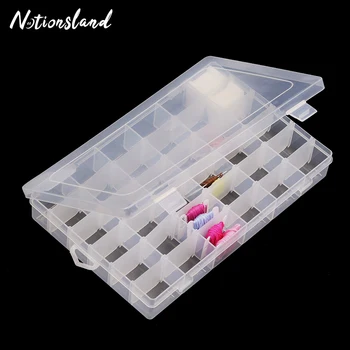 

36 Grids Embroidery Floss Craft Thread Bobbin Plastic Storage Box for Cross Stitch Spools Storage Holder for Home Sewing Tools