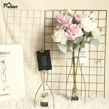 Meldel искусственные Искусственные цветы красные шелковые розы Букет маленькие розовые цветы украшение дома аксессуары свадебный цветок розы Декор