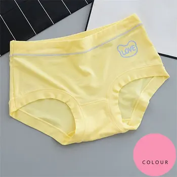 

Cotton Breathable Women Underpants Simple Design Letter Print Modal Briefs Middle Waist Stretchy Soft Comfortable Panties 2018
