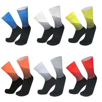 

New Anti Slip Seamless Sport Cycling Socks Silicone Bike Sock Compression Bicycle Socks