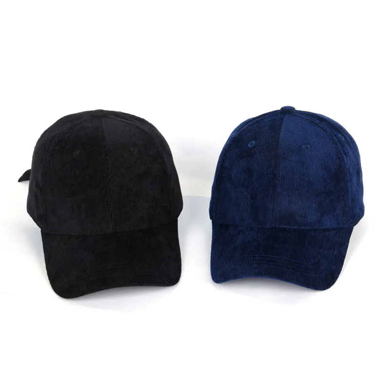 

Hat Women's Autumn And Winter Solid Color Corduroy Baseball Cap Children Korean-style Fashion Retro Casual College Style Men's V
