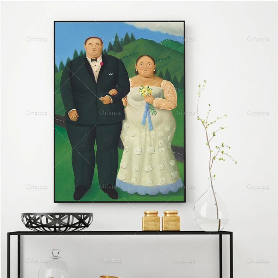 

Country Wedding By Fernando Botero Oil Paintings Print On Canvas Art Posters And Prints Funny Art Modern Pictures Home Decor