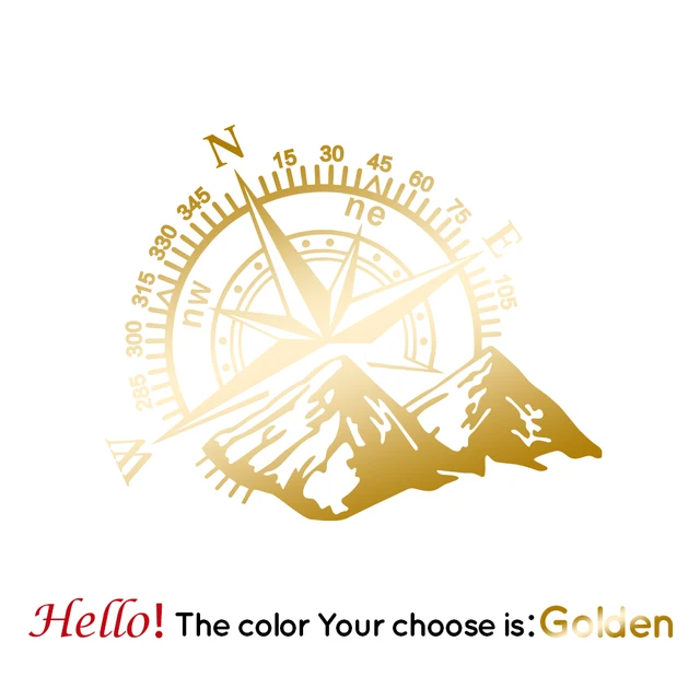 Point of Mountain Car Sticker Funny Vinyl Car-Styling Decals For Auto Window Motorcycle Decor наклейки на авто Gold