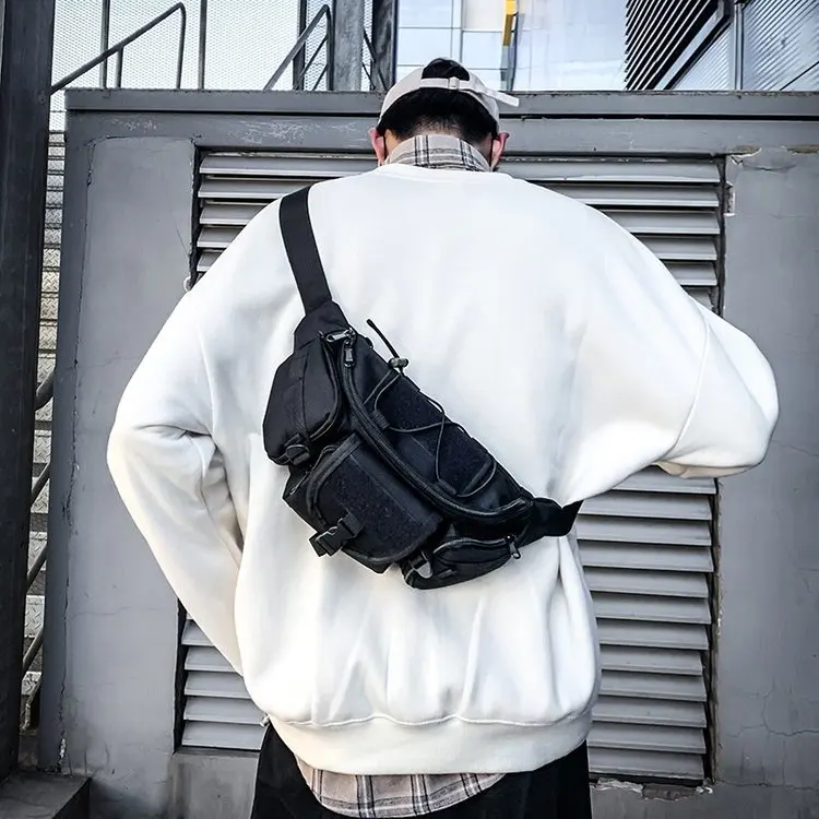 

Popular Brand Street Snap Men And Women Backpack Tactical Hip Hop Function Chest Bag Fashion Wallet Casual Sports Bag Fixed Gear