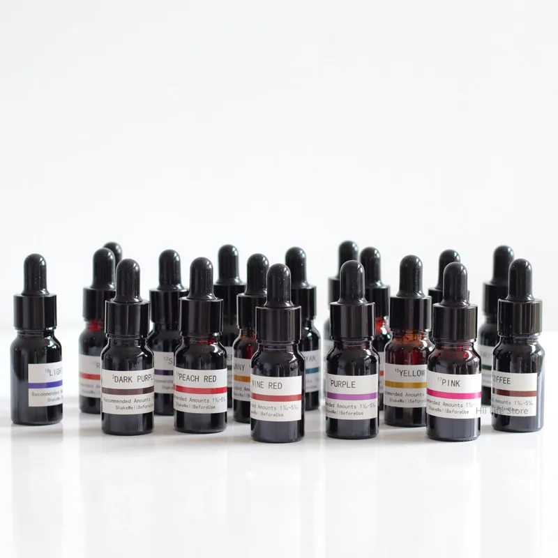 10ML Candle Liquid Dye Soy Wax Beeswax Resin Pigment High Concentration Colorant for DIY Candle Making Soap Coloring Pigment epoxy resin pigment candle dyes pigment soy candle wax pigment candle dyes kit