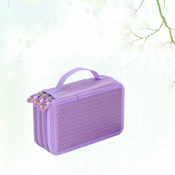 

Colored Pencil Case with Compartments 52 Slots Handy Pencil Bags Large for Watercolor Pencils Gel Pens and Ordinary Pencils (Blu