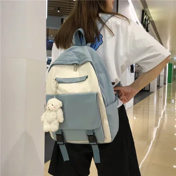 

New Style Harajuku Backpack Nylon Wear Casual Fashion Outdoor Bag Middle School Students Capacity