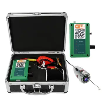 

720P WiFi 6LED IP68 Night Vision Underwater Video Camera 49.2ft Cable for Fishing Diving 100-240V
