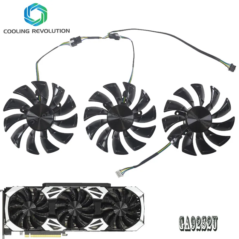 

3PCS/lot Original GA92S2U DC12V 0.46A for ZOTAC GAMING GeForce RTX 2080 AMP Graphics card Cooling fan