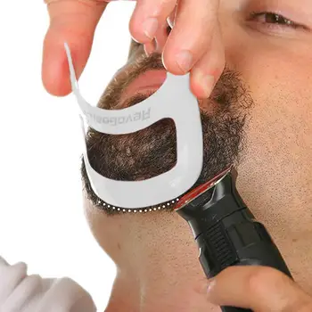 

Beard Shaping Tool Styling Template Comb Transparent White Beard Style Beard Styling Ruler Appearance Moustache Moulding TSLM2