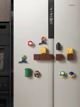 

Safety and Environmental Protection Nordic ins Internet celebrity super Mary magnetic refrigerator sticker interesting design 3D