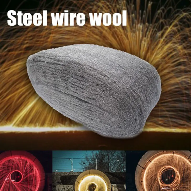 New Grade 0000 Steel Wire Wool 3.3m For Polishing Cleaning Remover Non Crumble 
