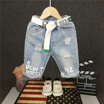 

Boys Summer Jeans Shorts Children vintage denim Shorts Cotton Short Pants Casual Baby Boys Hole shorts 2-6Years Kids Clothes