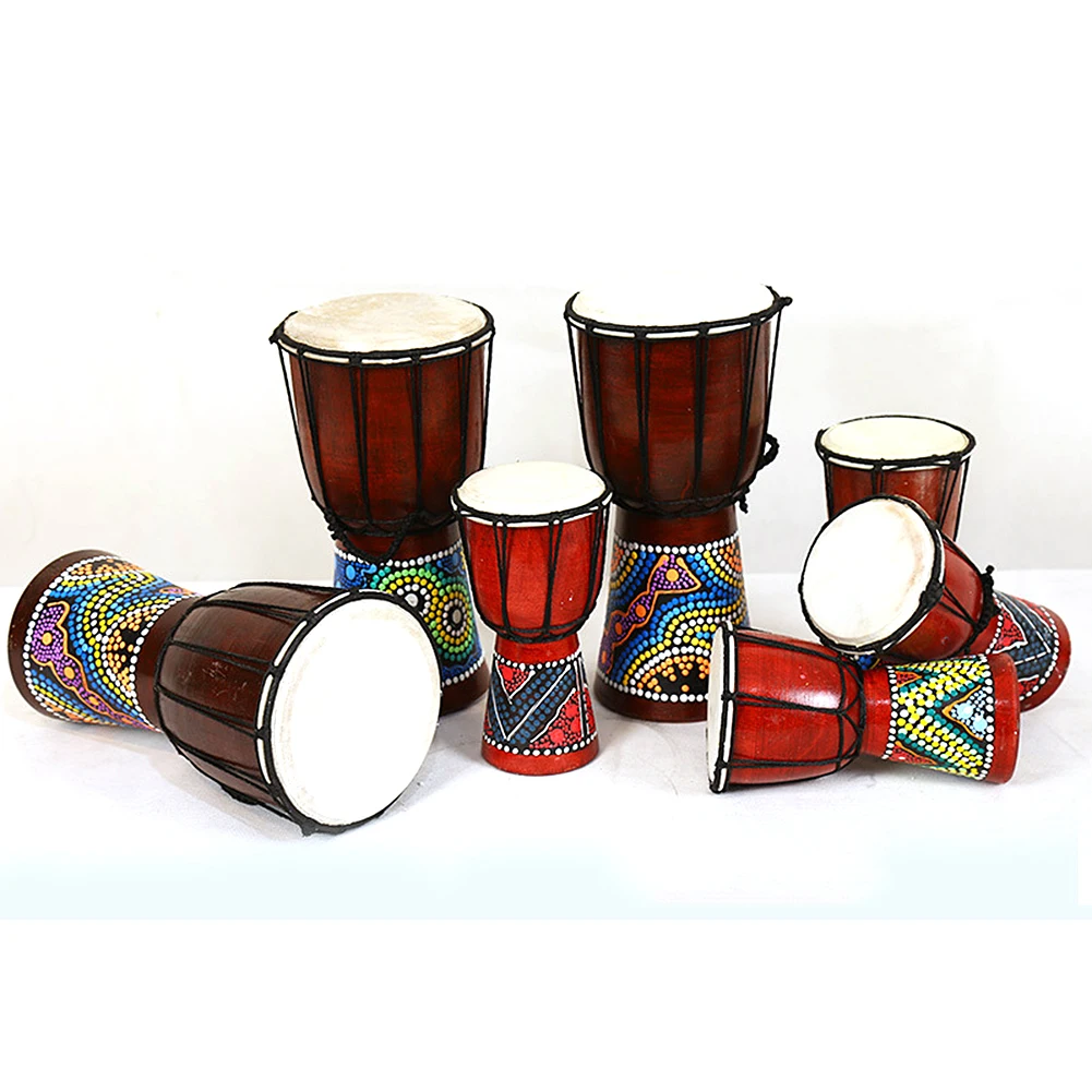 Профессиональный деревянный барабан Djembe из козьей шкуры традиционный