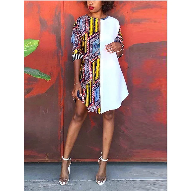 Amarachi Long Shirt Print Dress - Image 2