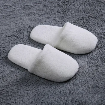 

1 Pair women fluffy slippers coral velvet bread shoes hotel disposable slippers warm home slippers women shoes furry slippers
