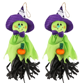 

2pcs Halloween Decorations Useful Exquisite Delicate Horrible Ghost Hangings Decor Hanging Pendant Halloween Ghost