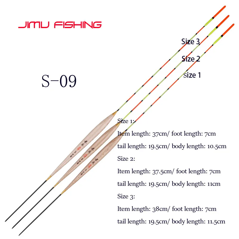 3 шт./партия мелководная рыболовная поплавки из пробкового дерева большой плавучий поплавок для подледной рыбалки Flotador Карп рыболовные снасти аксессуары - Цвет: S-09