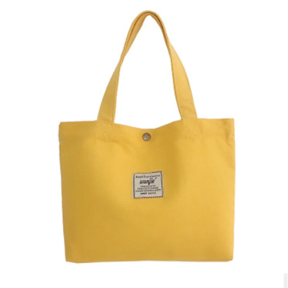 

New women's canvas handbag casual solid color large capacity multi-function Tote shoulder bag