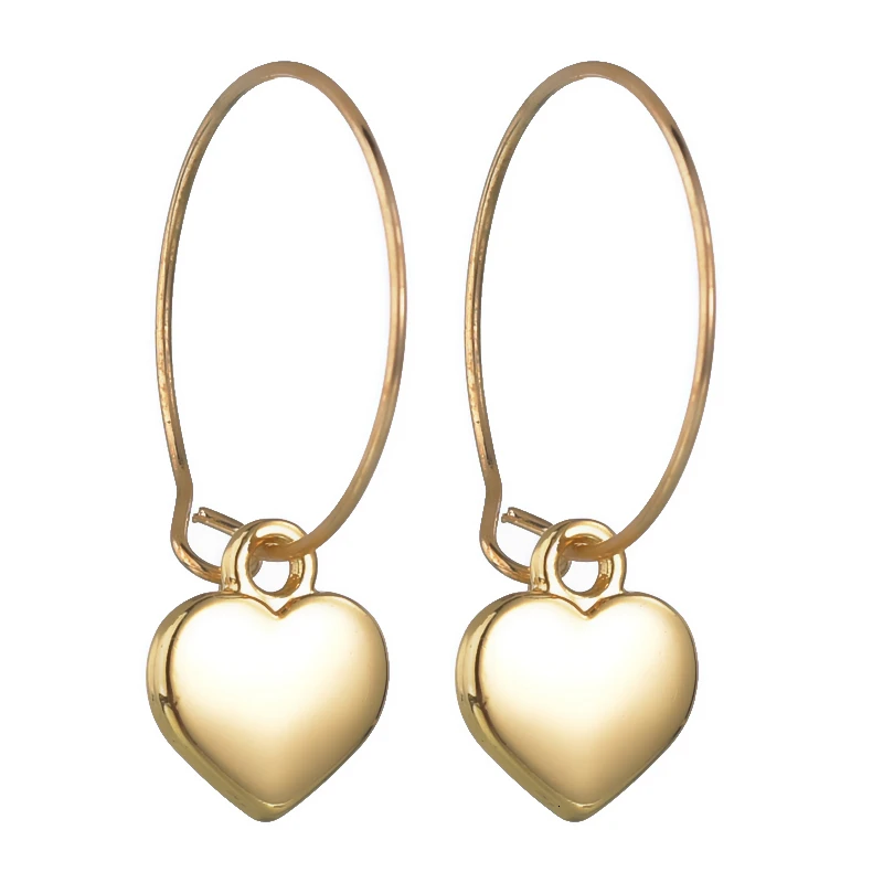 

Trendy Heart Shell Moon Tassel Drop Earrings Gold Color Metal Round Geometric Dangle Earrings For Women Fashion Christmas Gift