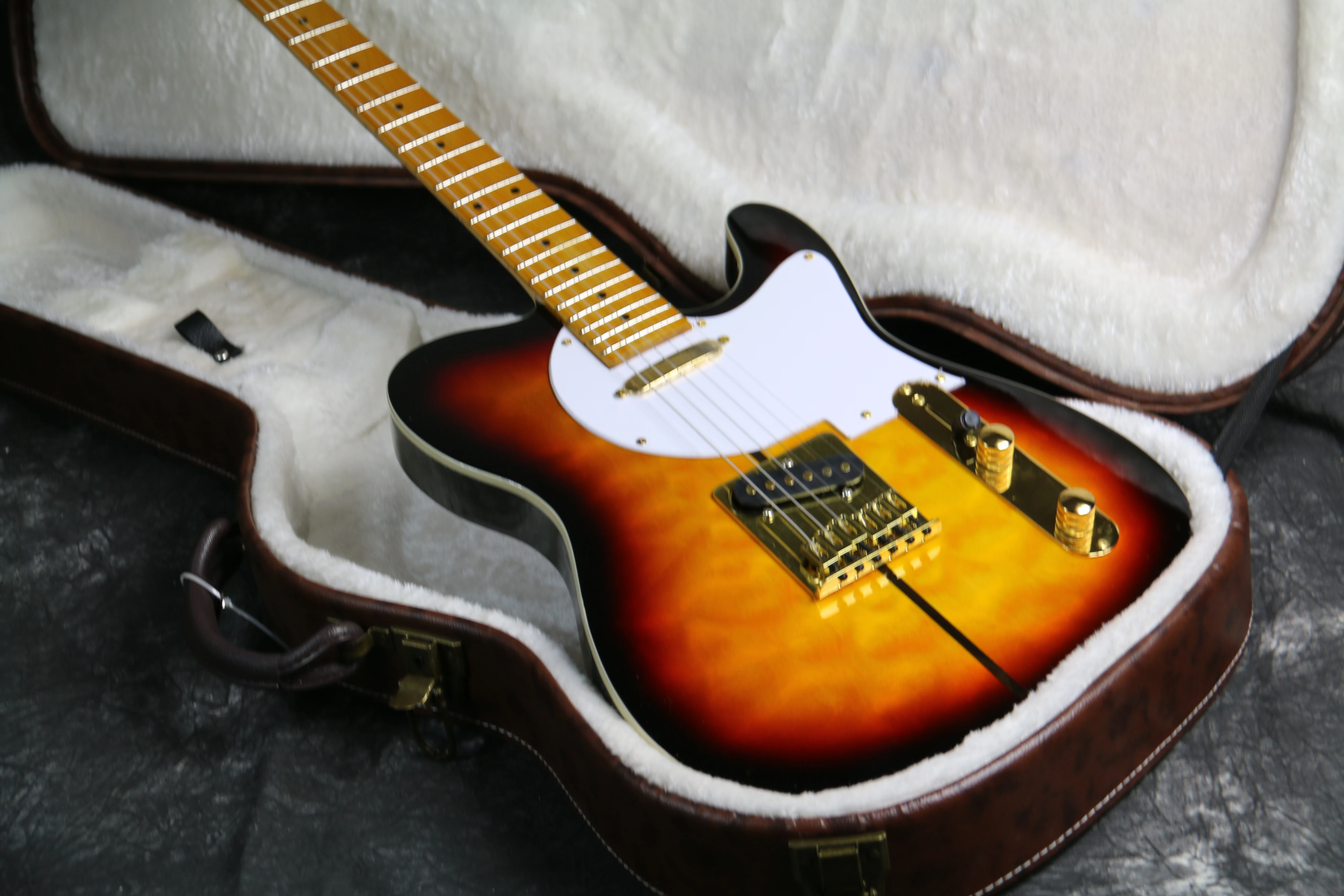 Lzeal sunburst tuff dog tl Электрогитара ra винтажный Оттенок шеи tl 21 струнный набор в шею tele guitar