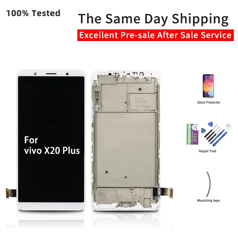 

AAA Original For VIVO X20 Plus LCD Display Touch Screen With Frame For VIVO X20 Plus Display Digitizer Assembly