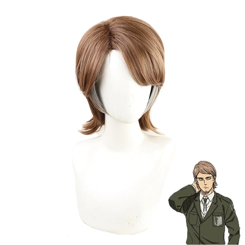 The Final Season Attack on Titan Jean Kirstein Short Layered Brown Mixed Cosplay Wig Heat Resistant Synthetic Hair + Wig Cap anime halloween costumes