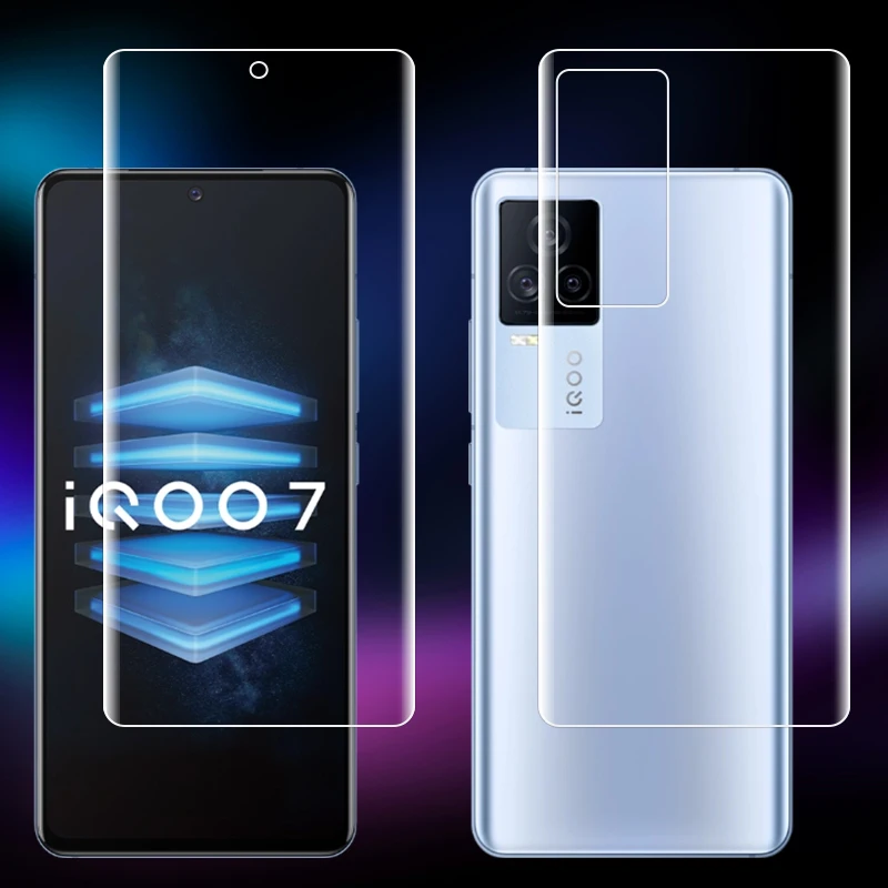 Гидрогелевая пленка для vivo iQOO 7 iQOO7, 5G, 6,62 дюйма, прозрачная, ТПУ/матовая, с защитой от отпечатков пальцев, полное покрытие, мягкая защитная пленка для экрана (не стекло)