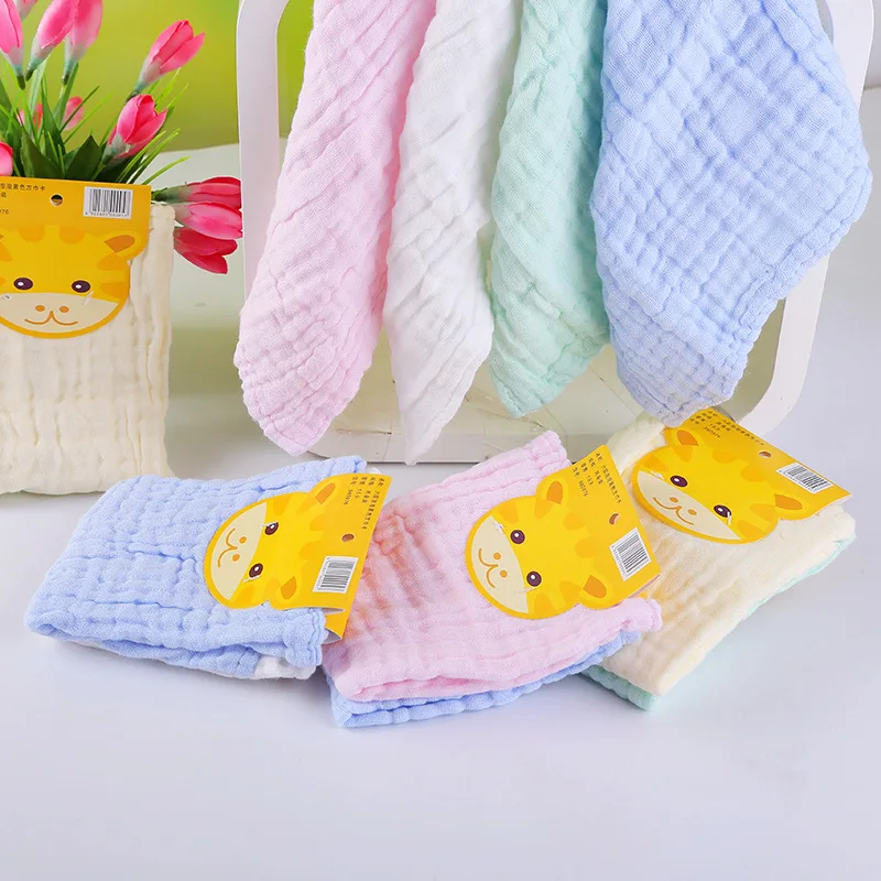  Newborn Infants Children Six-layer Gauze Kerchief Seersucker High Density Bibs Cartoon Printed Kind