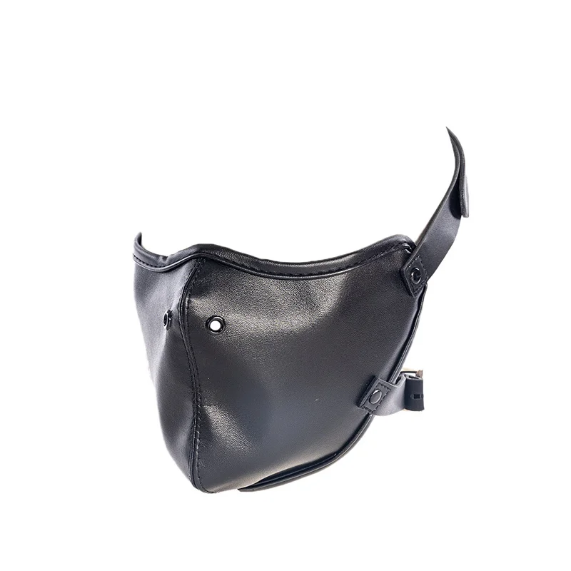 New Leather Hood Mask Mouth Plug Ball Gag Bondage Slave Restraints Fetish Sex Toys For Gay Couples Flirting Adult Games