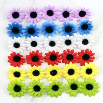 

Lulang 150pieces Colorful Artificial Flowers Gerbera Daisy Flower Heads Silk Sunflower 4cm Wedding Arch Garland Decoration 1.5"