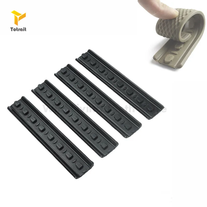 

4pcs/pack 6.2" RIS Soft Rubber Cover Rail Texture Rail Panel Picatinny Low Profile Non-slip Surface for KeyMod Handguard Rail