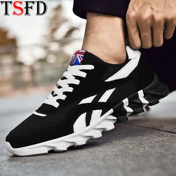 

Mesh Men's Running Shoes Big Size Black Sneakers Blade Sport Shoes Lace Up Running Shoes Men Walking Shoes Men's Sports Shoes V1