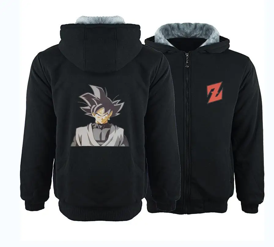 Принт Dragon Ball Z Off White костюм на молнии толстовки для мужчин аниме стих с капюшоном Косплей толстовки уличная Повседневная Верхняя одежда