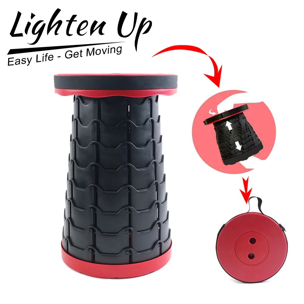 Lighten Up Camping Retractable Stool Beach Chairs Portable Lounge Folding Chair Foldable Fishing | Мебель