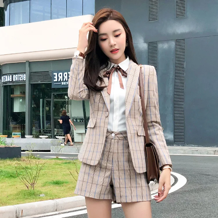 

Japanese-style British Style Plaid College Small Suit WOMEN'S Coat 2019 New Style Spring And Summer Korean-style Short Students