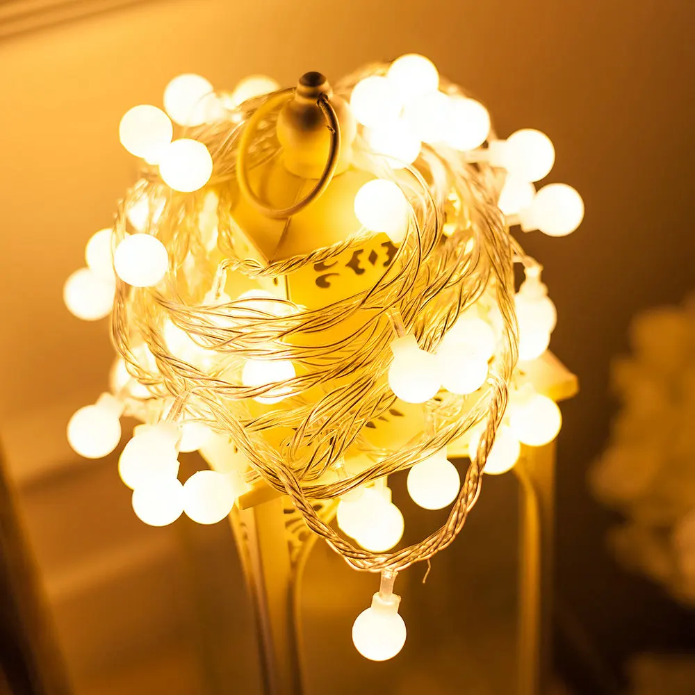 Guirlanda de Fadas Luzes da Corda à Prova Água para a Árvore de Natal Alimentado por Bateria Bola Dwaterproof Casamento Casa Decoração Interior Lâmpada 32ft 10m Led 3 luzes da corda à prova dwaterproof água