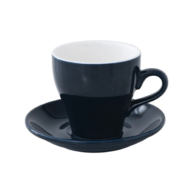 350cc цвет Макарон латте искусство кофейная чашка и блюдце наборы Demitasse Tasse кафе Xicara капучино кофейная кружка Koffie Kopjes чашка - Цвет: F