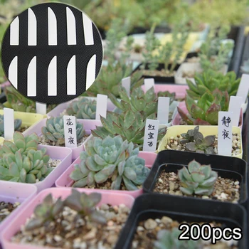 

200Pcs PVC White Plant Stakes Markers Plant Labels Nursery Tags Garden Elements