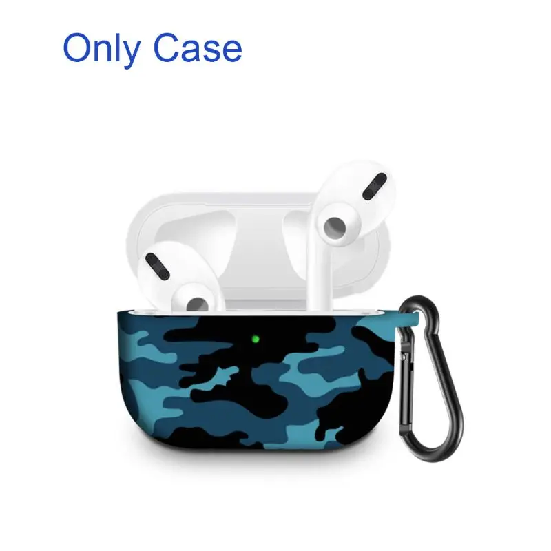 Многоцветный Защитный силиконовый чехол с карабином для Airpods Pro qyh