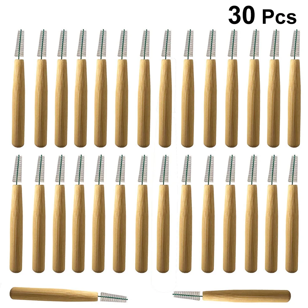 30pcs Interdental Brush Useful Practical Durable Teeth Floss Oral Care Tool Cleaners for Women Adults Men | Красота и здоровье