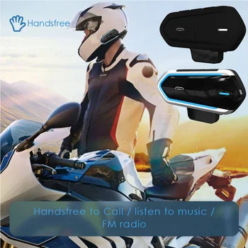 

2020 New Updated Version! FreedConn T-COMSC Bluetooth Motorcycle Helmet Intercom Interphone Headset LCD Screen + FM Radio