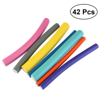 

42pcs Hair Curling Flex Rods Magic Air Hair Roller Curler Bendy Hair Sticks with PVC Bag