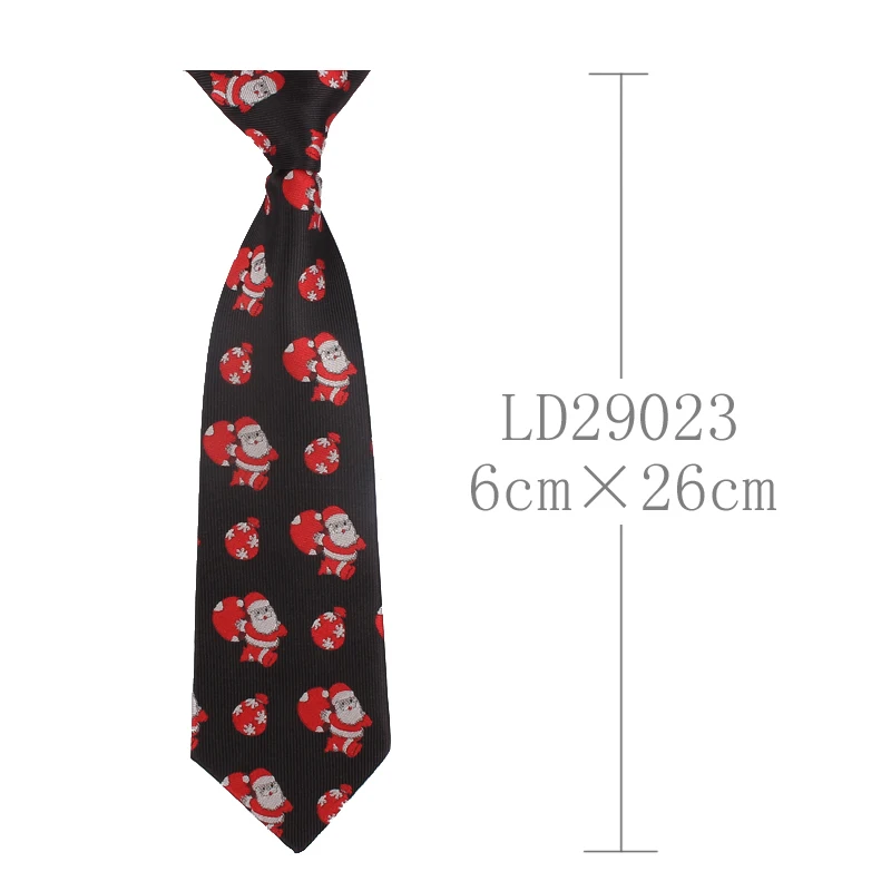 Модный детский Рождественский жаккардовый галстук с мультяшным принтом для мальчиков, тонкий галстук для подарков, Повседневный галстук-бабочка