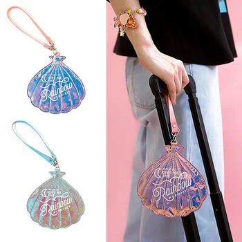 

1 PC Shell Luggage Tag Laser Magic Shell Shape Bag Women Girl Card Holder ID Card Holder Luggage Bags Tag Fashion Dropship